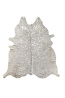 Rugs Silver Rug - 72" x 84" Gray and Silver Cowhide - Area Rug HomeRoots