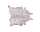 Rugs Silver Rug - 72" x 84" Grey/Pink/Silver, Cowhide - Rug HomeRoots