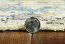 Rugs Silver Rug - 94" X 130" X 0.'25" Silver Polyester Rug HomeRoots