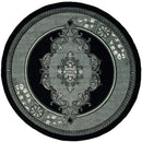 Rugs Silver Rug - 94" x 94" x 0.53" Silver Olefin/Polypropylene Round Rug HomeRoots