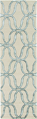 Rugs Silver Rug - 96" X 120" X 0.'5" Silver Wool / Viscose Rug HomeRoots
