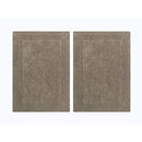 Rugs Splendor Reversible Step Out Bath Mat Rug Set- 2 Pc, Linen, Beige Benzara