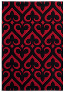 Rugs Stair Rug Runner 31" x 88" x 0.53" Red Olefin/Polypropylene Runner Rug 7454 HomeRoots