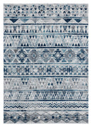 Rugs Vintage Rugs 22" x 36" x 0.4" Grey Olefin Accent Rug 7006 HomeRoots