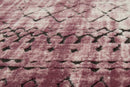 Rugs Vintage Rugs - 23" x 82" x 0.43" Mauve Polypropylene/Polyester Runner Rug HomeRoots