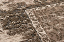 Rugs Vintage Rugs - 23" x 82" x 0.43" Taupe Polypropylene/Polyester Runner Rug HomeRoots