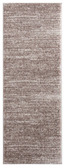 Rugs Vintage Rugs 31" x 86" x 1.2" Beige Microfiber Polyester Runner Rug 1681 HomeRoots