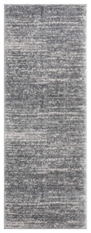 Rugs Vintage Rugs 31" x 86" x 1.2" Grey Microfiber Polyester Runner Rug 1693 HomeRoots