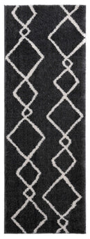 Rugs Vintage Rugs 31" x 86" x 1.2" Smoke Microfiber Polyester Runner Rug 1555 HomeRoots