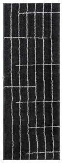 Rugs Vintage Rugs 31" x 86" x 1.2" Smoke Microfiber Polyester Runner Rug 1669 HomeRoots
