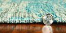 Rugs Vintage Rugs 39" X 59" X 0.'25" Teal Polypropylene Rug 5214 HomeRoots