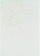 Rugs White Area Rug 63" x 90" x 0.79" White Polyester/Olefin Area Rug 51 HomeRoots