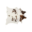 Rugs White Fluffy Rug - 72" x 84" Salt & Pepper Cowhide Rug - S&P Chocolate/White HomeRoots