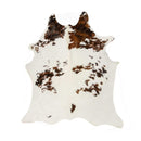Rugs White Fluffy Rug - 72" x 84" Salt & Pepper Cowhide Rug - S&P Chocolate/White HomeRoots