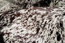 Rugs White Fluffy Rug - 72" x 84" White/Chocolate, Cowhide - Rug HomeRoots