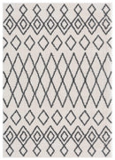 Rugs White Rug 23" x 36" x 1.2" White Microfiber Polyester Accent Rug 1542 HomeRoots