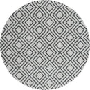 Rugs White Rug - 94" x 94" x 1.2" White Microfiber Polyester Round Rug HomeRoots