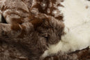 Rugs White Shag Rug - 63" x 90" Chocolate And White Faux Hide - Area Rug HomeRoots