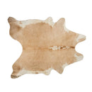 Rugs White Shag Rug - 72" x 84" Tan and White, Cowhide - Rug HomeRoots