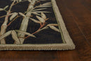 Rugs Wool Area Rugs - 7'9" x 9'6" Wool Black Area Rug HomeRoots