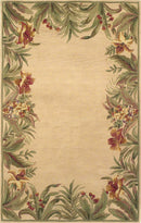 Rugs Wool Area Rugs - 7'9" x 9'6" Wool Ivory Area Rug HomeRoots