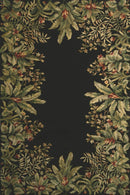 Rugs Wool Rugs - 5'3" x 8'3" Wool Black Area Rug HomeRoots