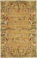 Rugs Wool Rugs - 5'3" x 8'3" Wool Gold Area Rug HomeRoots