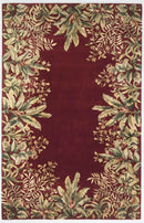 Rugs Wool Rugs - 5'3" x 8'3" Wool Ruby Area Rug HomeRoots