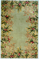 Rugs Wool Rugs - 5'3" x 8'3" Wool Sage Area Rug HomeRoots