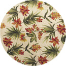 Rugs Wool Rugs 5'6" Round Wool Ivory Area Rug 9745 HomeRoots