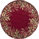 Rugs Wool Rugs - 5'6" Round Wool Ruby Area Rug HomeRoots