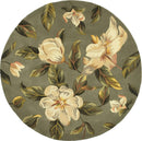 Rugs Wool Rugs 5'6" Round Wool Sage Area Rug 9743 HomeRoots