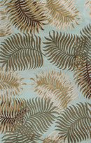 Rugs Wool Rugs - 5' X 8' Wool Aqua Area Rug HomeRoots