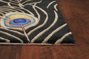 Rugs Wool Rugs - 5' x 8' Wool Black Area Rug HomeRoots