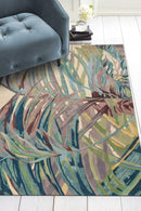 Rugs Wool Rugs - 5' x 8' Wool Ivory/Lilac Area Rug HomeRoots