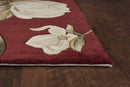 Rugs Wool Rugs - 5' x 8' Wool Red Area Rug HomeRoots