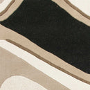 Rugs Wool Rugs 8x10 - 8' x 10'6" Wool Black/Beige Area Rug HomeRoots
