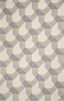 Rugs Wool Rugs 8x10 - 8' x 10'6" Wool Ivory/Grey Area Rug HomeRoots