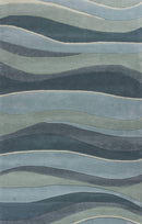Rugs Wool Rugs 8x10 - 8' x 10'6" Wool Ocean Area Rug HomeRoots