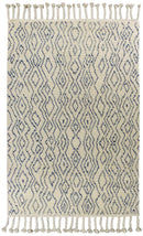Rugs Wool Rugs For Sale 5' x 8' Wool Ivory/Blue Area Rug 162 HomeRoots