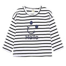 RW-110 Fashion 2017 spring autumn little girls clothes with long sleeves and stripe print with star cotton t-shirts tops tee AExp