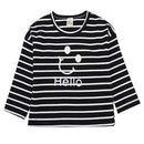 RW-110 Fashion 2017 spring autumn little girls clothes with long sleeves and stripe print with star cotton t-shirts tops tee AExp