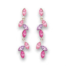 Silver Earrings S411001 Rhodium 925 Sterling Silver Earrings with Crystal