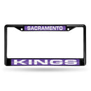 Porsche License Plate Frame Sacramento Kings Black Laser Chrome Frame