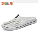 SAGUARO Summer Slippers Men 2017 New Hollow Out Breathable Beach Sandals Shoes Unisex Casual Slip-on Flats Flip Flops zapatos AExp