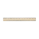 SCHOOL RULER WOOD 12 IN SINGLE-Supplies-JadeMoghul Inc.