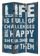 Screens Balcony Privacy Screen - 1" x 48" x 72" Multi-Color, Wood, Canvas, Inspiration - Screen HomeRoots