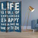 Screens Balcony Privacy Screen - 1" x 48" x 72" Multi-Color, Wood, Canvas, Inspiration - Screen HomeRoots