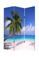 Screens Balcony Privacy Screen - 1" x 48" x 72" Multi-Color, Wood, Canvas, Paradise - Screen HomeRoots