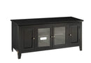 Screens Fireplace Screen Doors - 20" X 55" X 26" Black Wood Glass TV Stand for Flat Screen TVs up to 60" HomeRoots